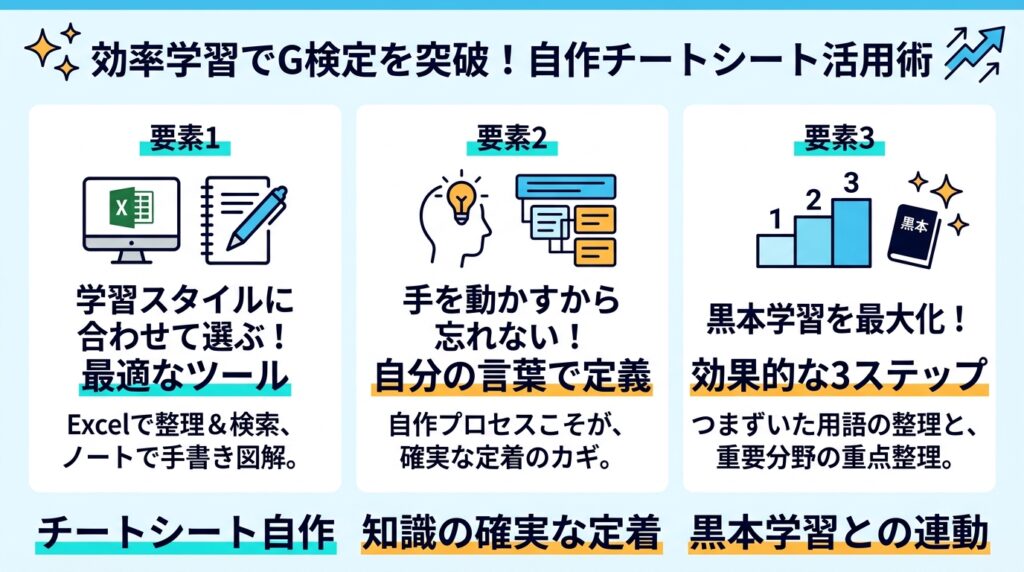 G検定のアウトプット学習に効果的な自作チートシート作成法と黒本活用のステップ